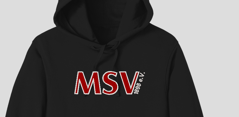 Hoodie MSV-Schrift gestickt