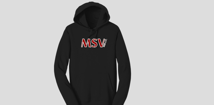 Hoodie  MSV-Schrift gestickt